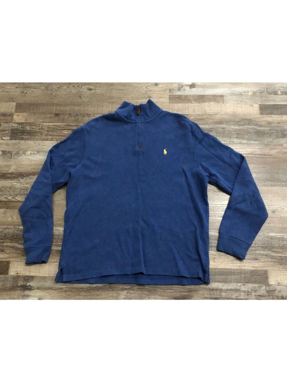 Polo Ralph Lauren Mens Large Cotton 1/4 Zip Long Sleeve Sweater